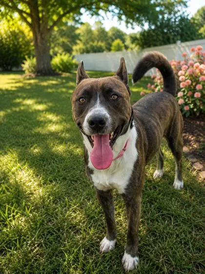 An adult large-sized male Mixed Breed dog named Buckeye for adoption in Savannah, GA