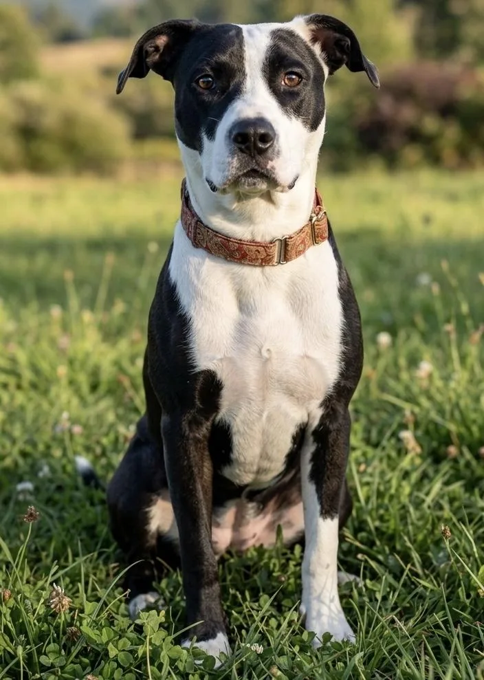 A young medium-sized female Black American Staffordshire Terrier dog named Queen Latifah for adoption in Proctorville, OH