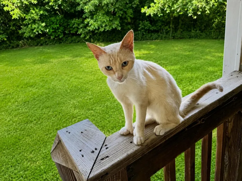 A young medium-sized male Buff / Tan / Fawn Domestic Short Hair cat named Mitty for adoption in Cleveland, TX
