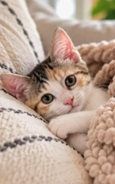 A baby medium-sized female Domestic Short Hair cat named Katy Purry for adoption in Davis, CA