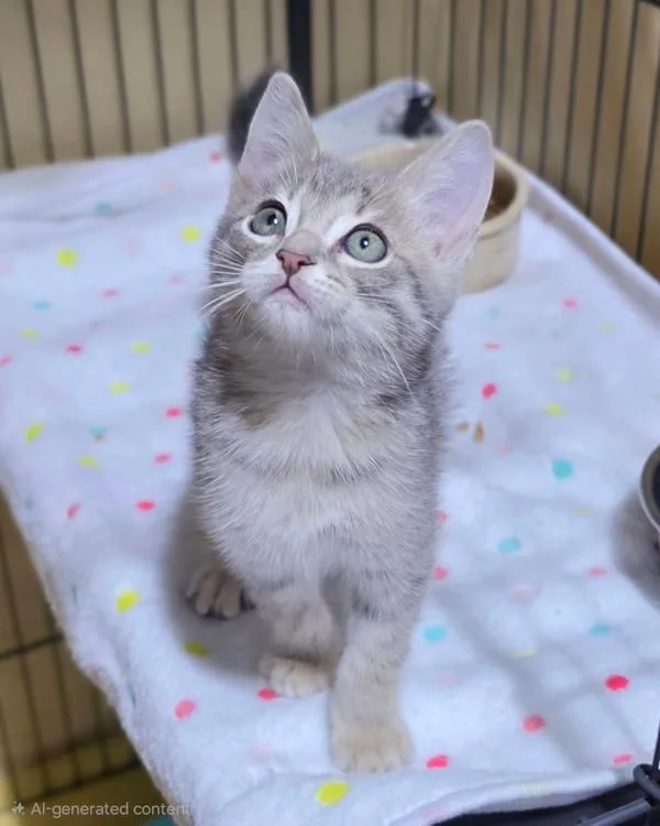 A baby small-sized female Domestic Short Hair cat named Prim for adoption in Novato, CA