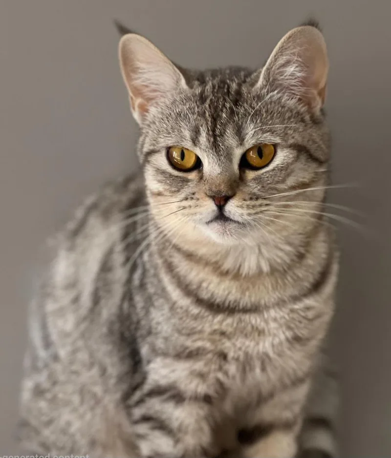 A young small-sized female British Shorthair cat named Rainah for adoption in Snow Hill, MD