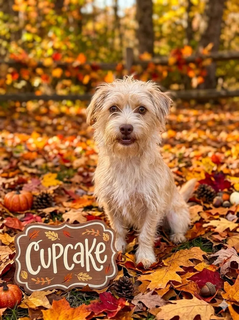 An adult small-sized female Terrier dog named Cupcake for adoption in Pipe Creek, TX