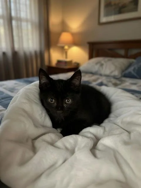 A baby medium-sized male Domestic Short Hair cat named A for adoption in Agoura, CA