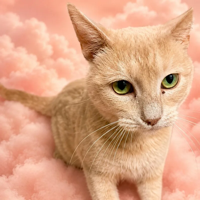 An adult medium-sized female Buff / Tan / Fawn Domestic Short Hair cat named Marigold for adoption in Charlotte, NC