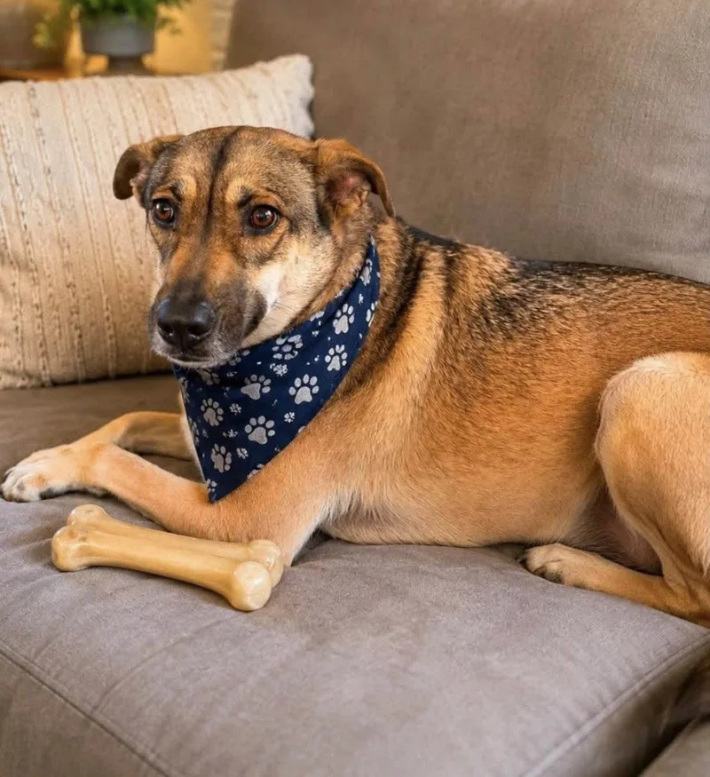 A senior large-sized female Shepherd dog named Rosie for adoption in Euless, TX
