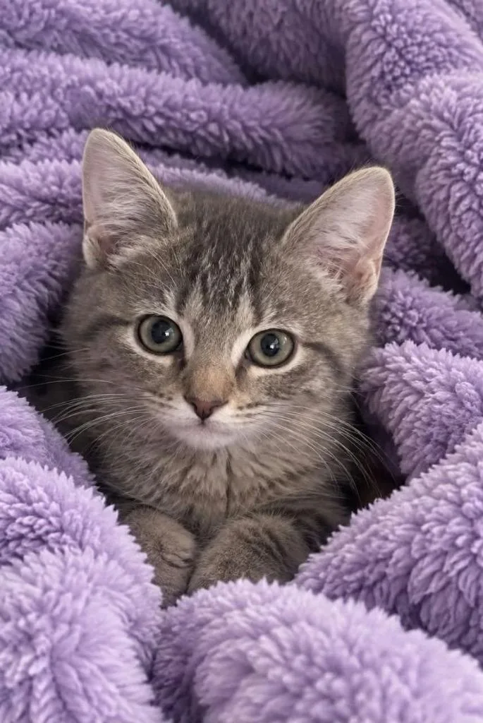 A baby small-sized female Domestic Short Hair cat named Mitsy for adoption in Gorham, ME