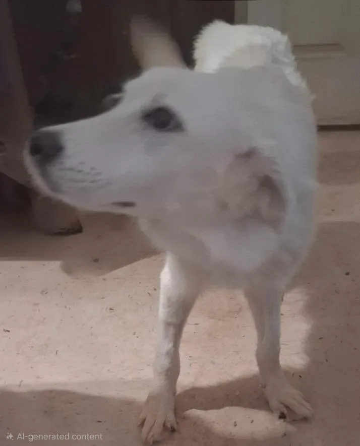 A young large-sized female Great Pyrenees dog named Fluffy for adoption in Mena, AR