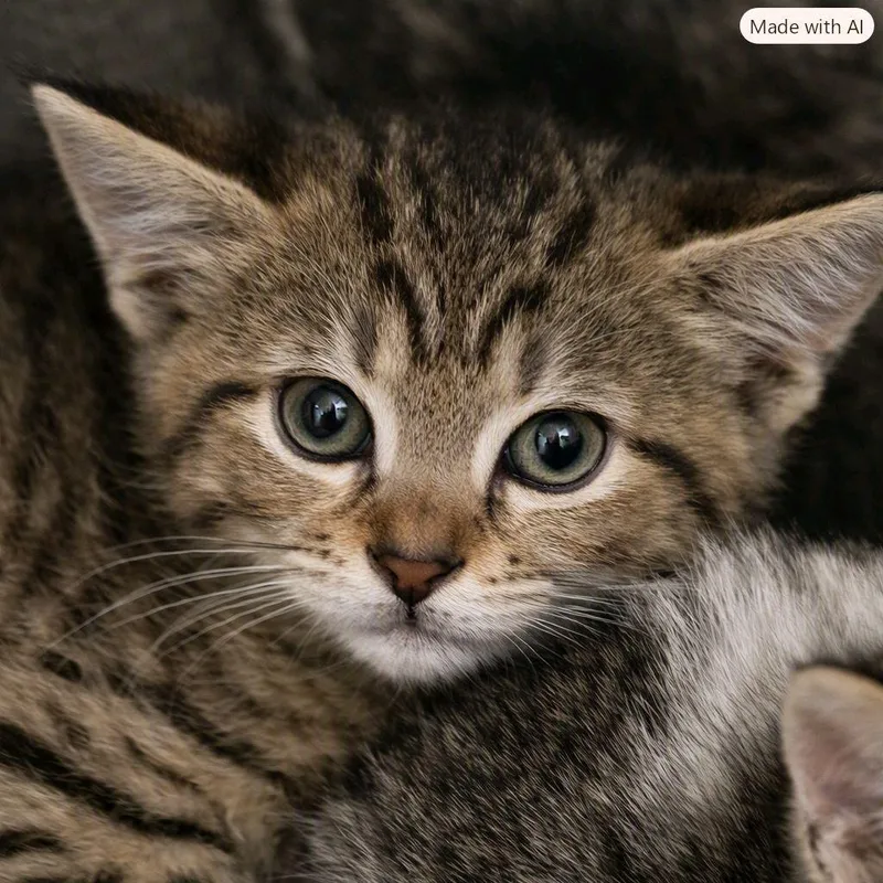 A baby small-sized female Brown / Chocolate Domestic Short Hair cat named Karlee for adoption in Norfolk, NE