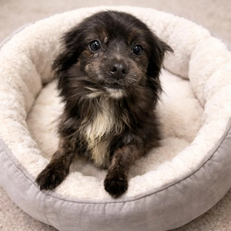 A senior small-sized male Black Chihuahua dog named Otis for adoption in Long Beach, WA