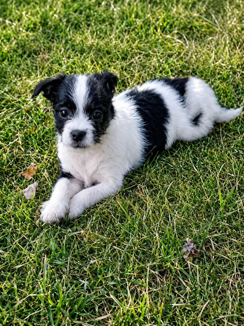 A baby small-sized male Black Maltese dog named Domino for adoption in Clinton Twp, MI