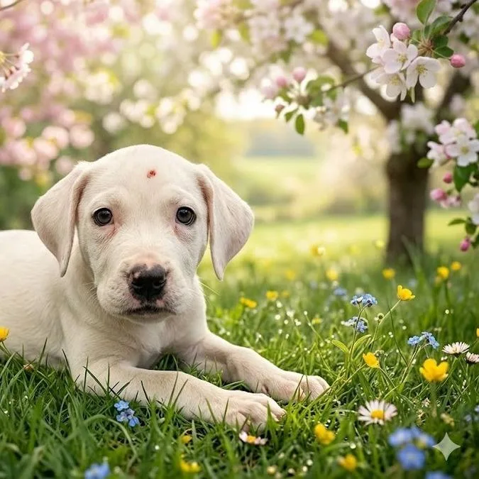A baby small-sized male White / Cream Mixed Breed dog named Sky for adoption in Hinesville, GA
