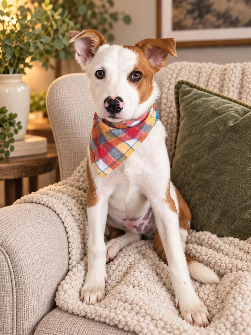 A young medium-sized male White / Cream Australian Cattle Dog / Blue Heeler dog named Kimchi for adoption in Menifee, CA