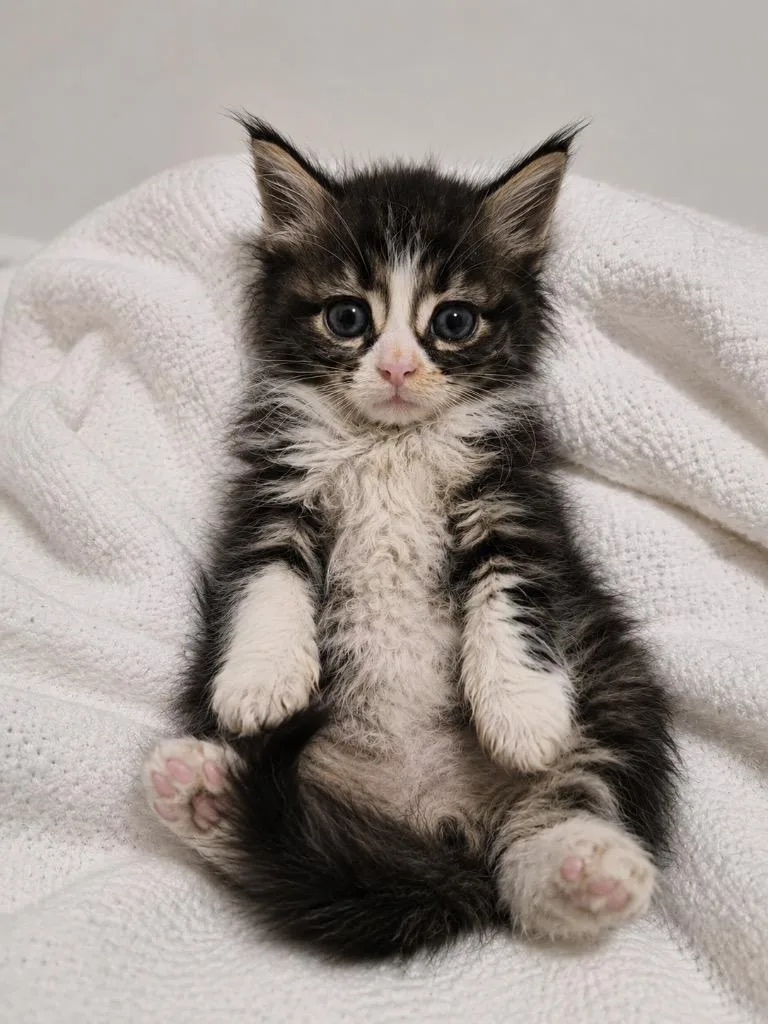 A baby small-sized male Maine Coon cat named Gamora for adoption in New Braunfels, TX