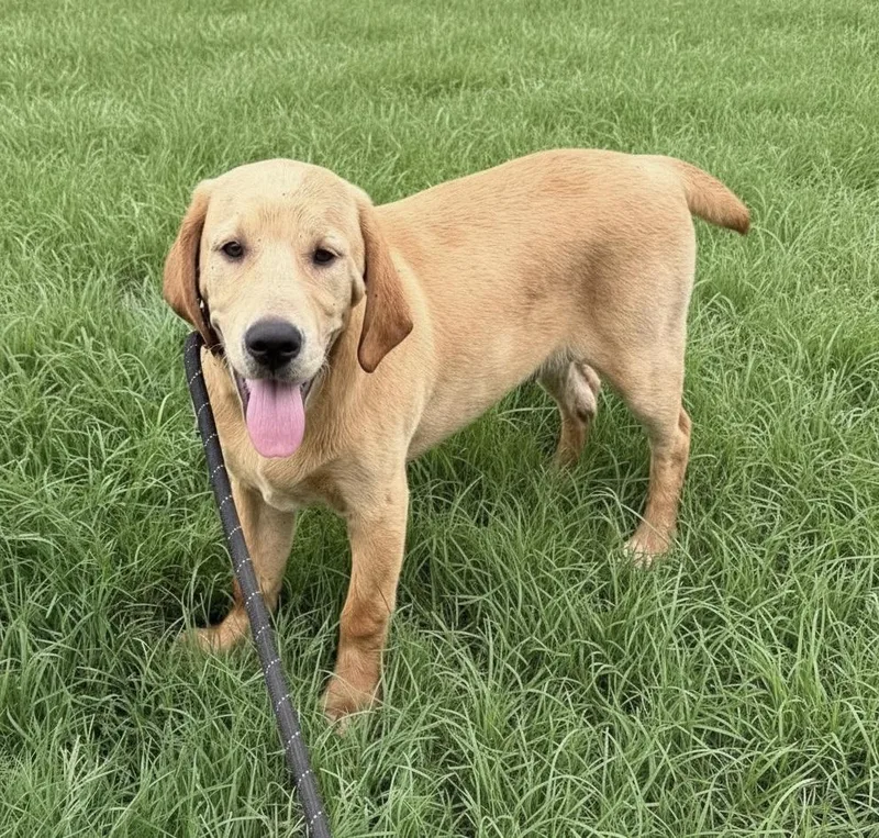 A baby large-sized male Labradoodle dog named Allen for adoption in Hillsdale, NY