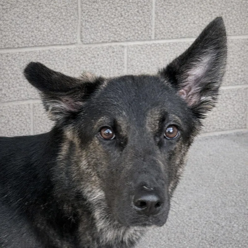 A young medium-sized female German Shepherd Dog dog named Sammy for adoption in Brenham, TX