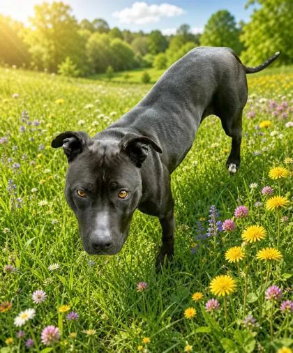 An adult medium-sized female Mixed Breed dog named Nina for adoption in Belleville, MI