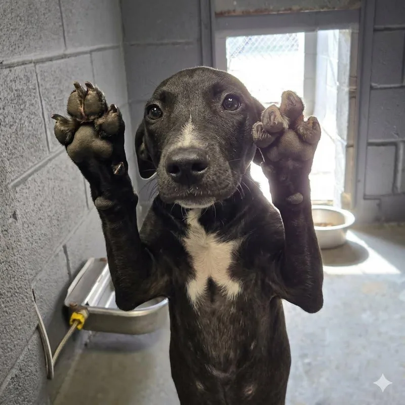 An adult medium-sized male Black Dachshund dog named Space Moth for adoption in Austin, TX