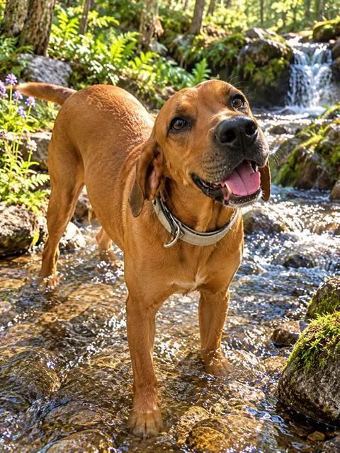 An adult large-sized male English Coonhound dog named Bo for adoption in Globe, AZ