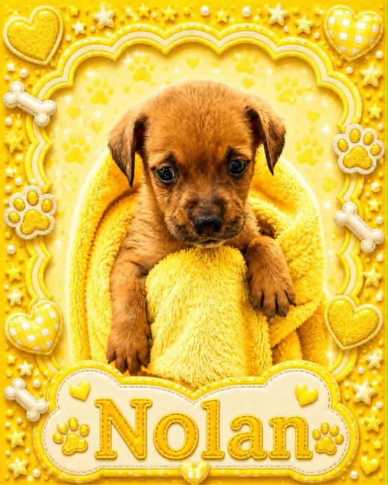 A baby medium-sized male Golden Australian Cattle Dog / Blue Heeler dog named Nolan for adoption in Bowie, TX