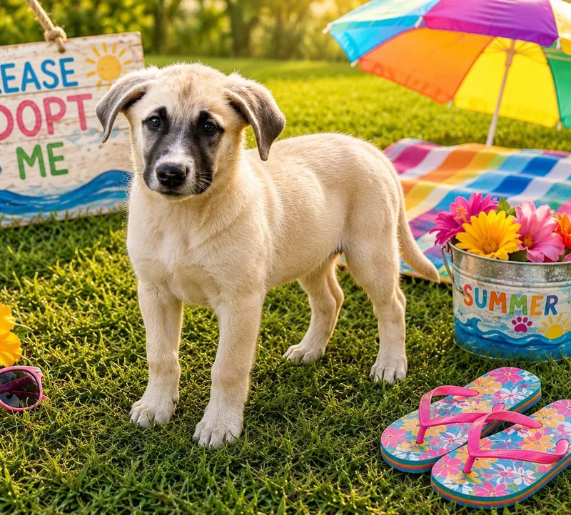 A baby medium-sized male Anatolian Shepherd dog named Cullen for adoption in Locust Fork, AL
