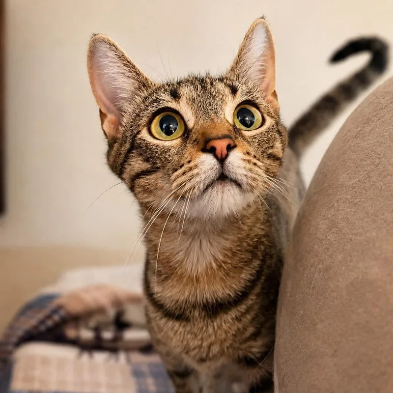 A young small-sized female Tabby (Brown / Chocolate) Domestic Short Hair cat named Shirley for adoption in Smicksburg, pa 16256, PA