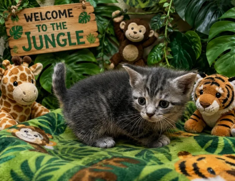 A baby small-sized male Domestic Short Hair cat named Cobra for adoption in Washington Court House, OH