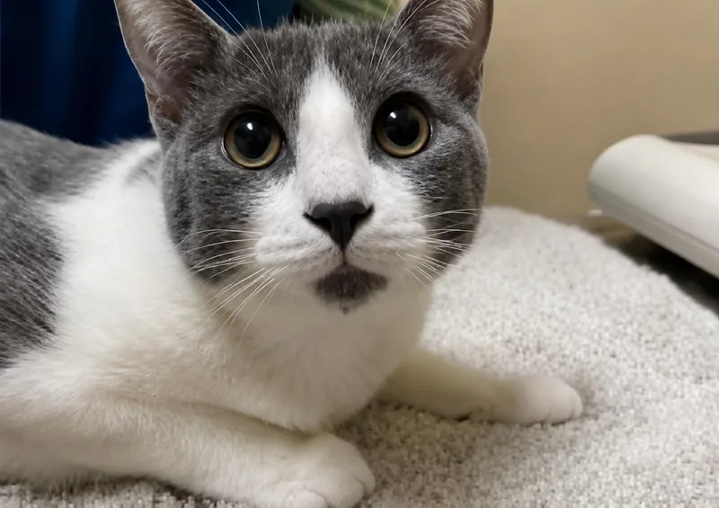 An adult medium-sized female Gray & White Domestic Short Hair cat named XENA & ZEUS  for adoption in Hillsboro, OR