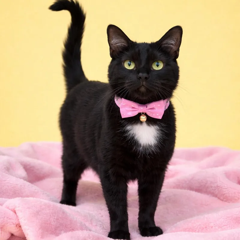 An adult large-sized female Black Domestic Short Hair cat named Blackjack for adoption in Binghamton, NY