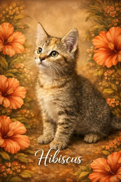 A baby small-sized female Domestic Short Hair cat named Hibiscus for adoption in Wilkesboro, NC