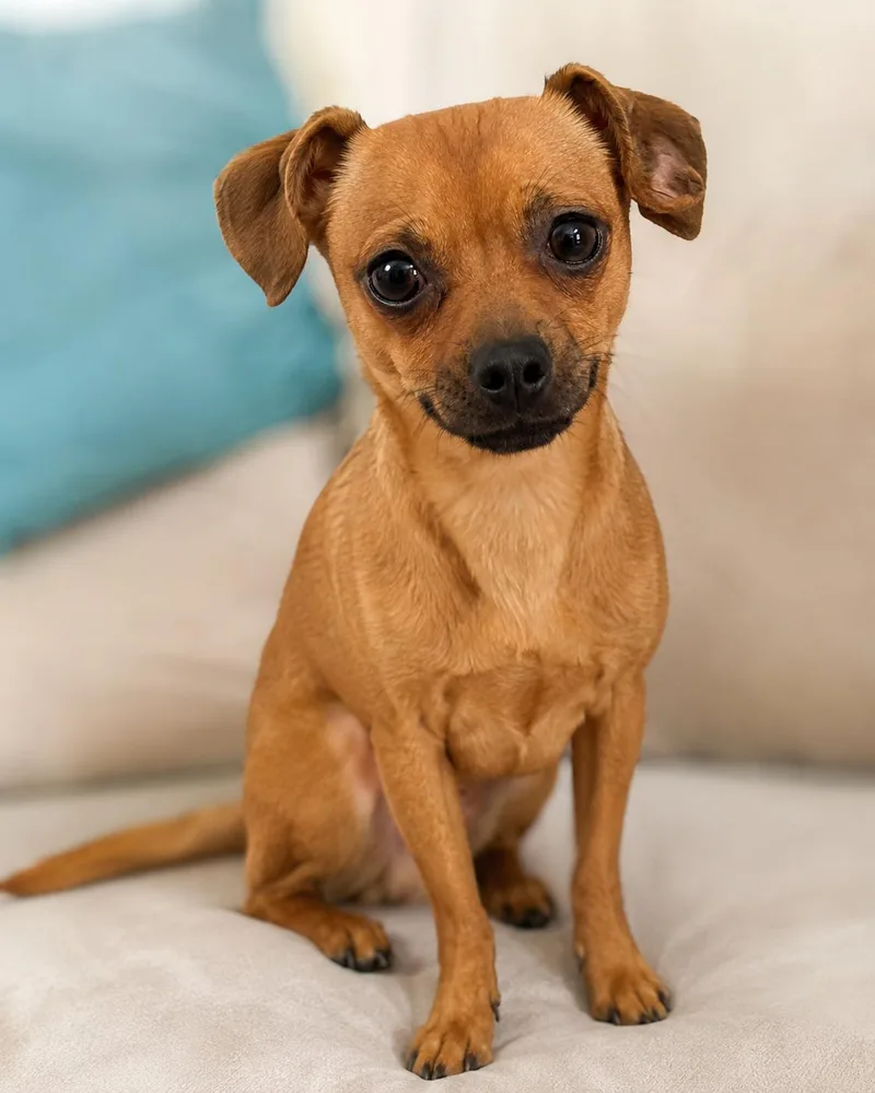 A young small-sized male Brown / Chocolate Chihuahua dog named Mayor for adoption in Coachella, CA