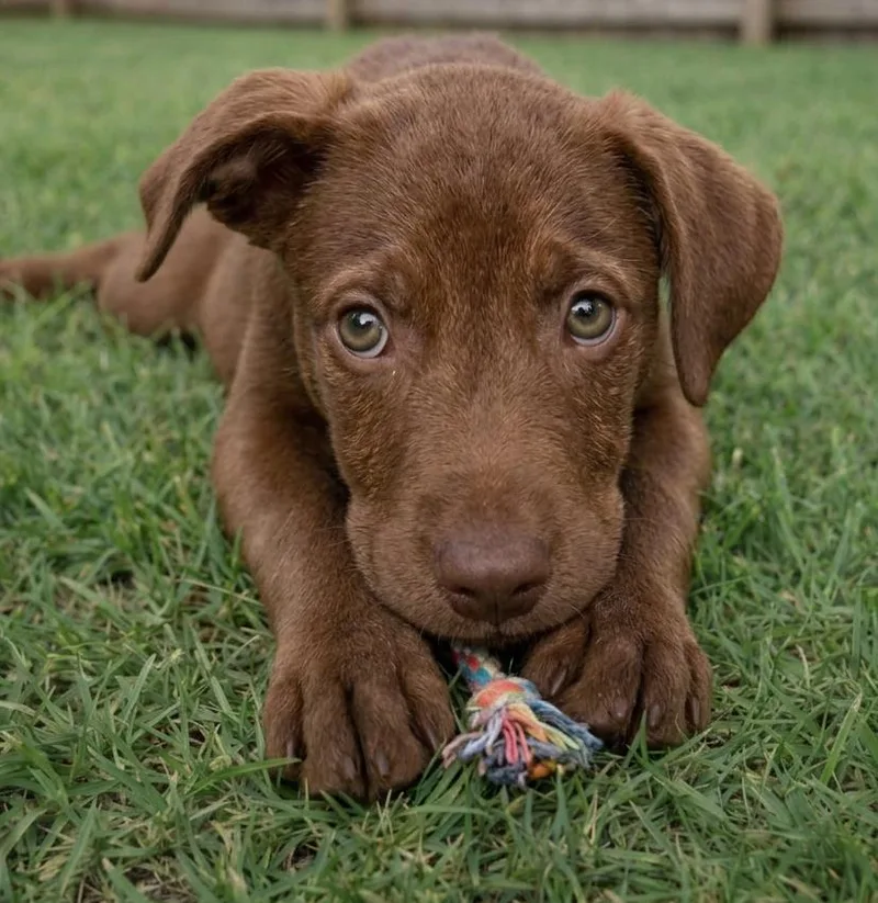 A baby medium-sized male Labrador Retriever dog named Presley for adoption in Crown Point, IN