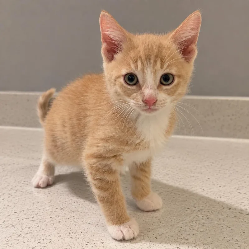 A baby small-sized male Domestic Short Hair cat named Mikan for adoption in Homer Glen, IL