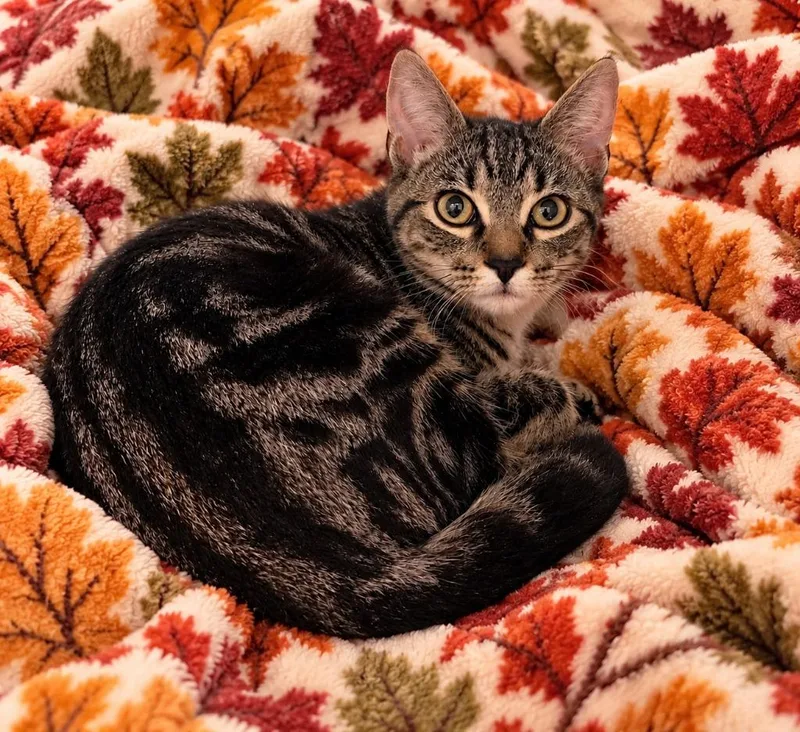 A baby medium-sized female Domestic Short Hair cat named Francis for adoption in Superior, WI