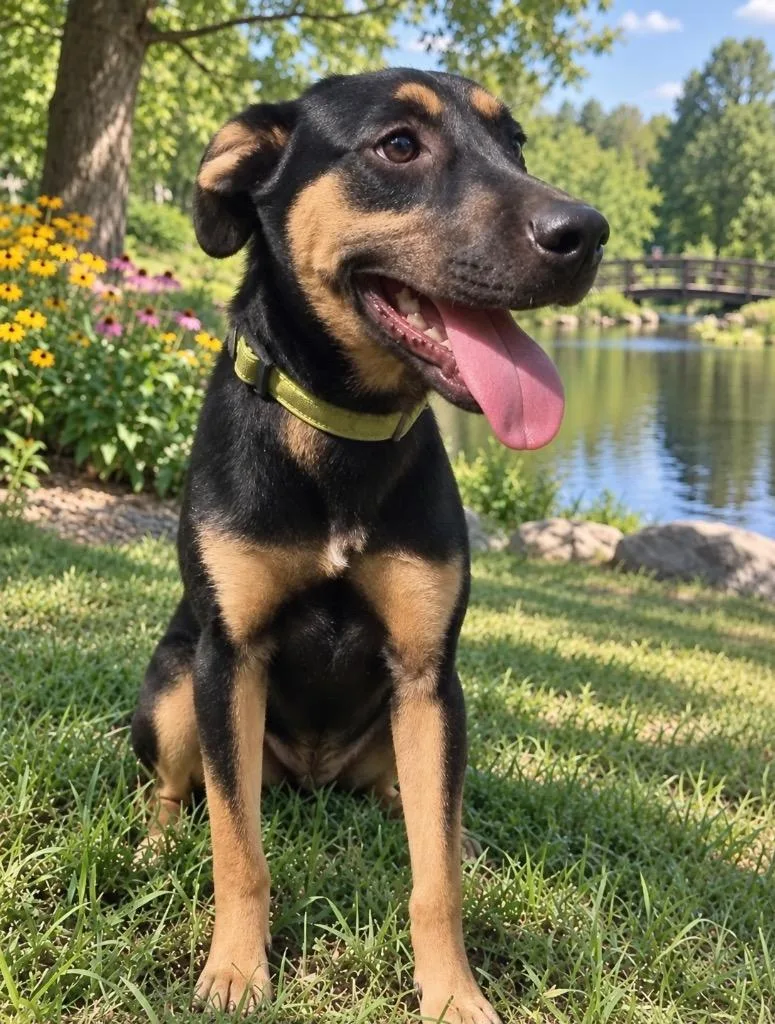 A baby large-sized female Labrador Retriever dog named Dandelion for adoption in Princeton, MA