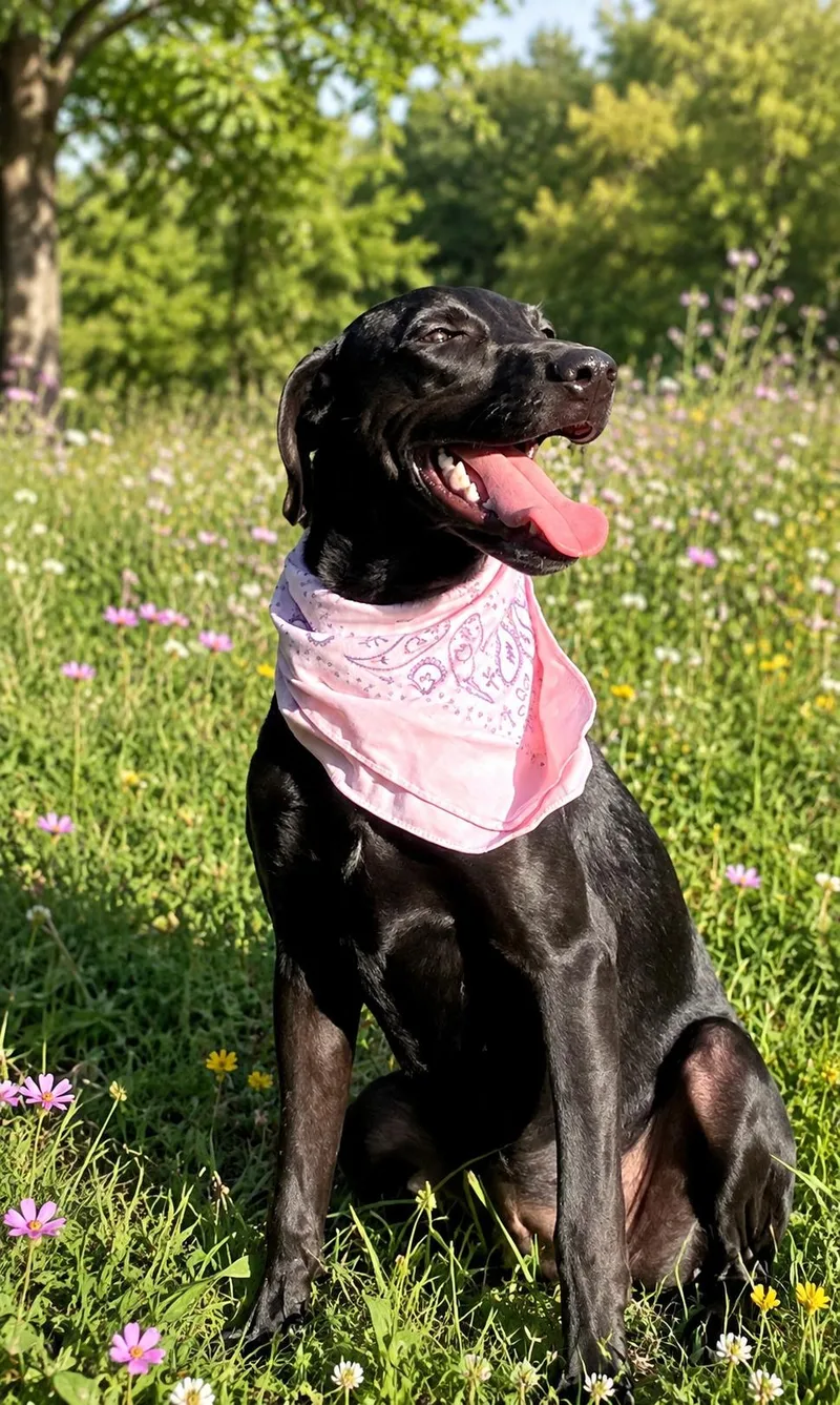 A baby medium-sized female Black Labrador Retriever dog named Lori for adoption in Willington, CT