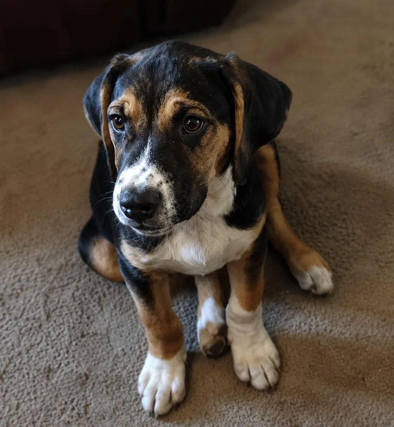A baby small-sized male Treeing Walker Coonhound dog named Dune for adoption in TULSA, OK