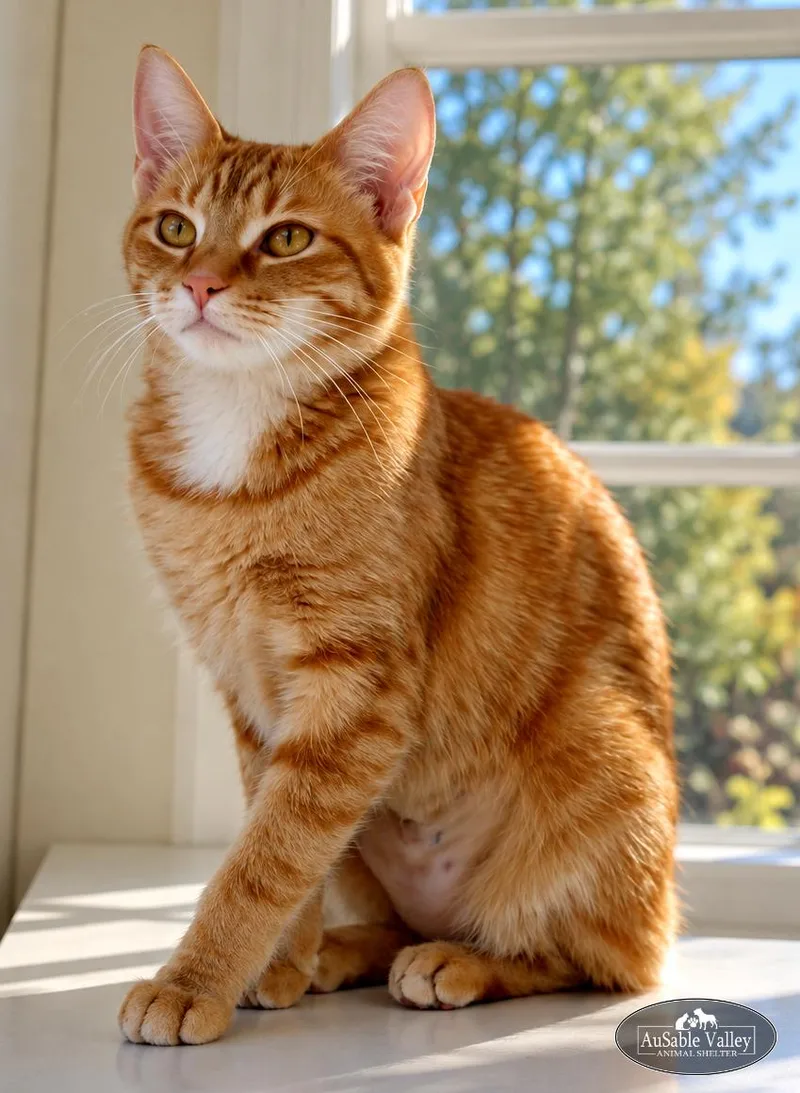An adult small-sized female Domestic Medium Hair cat named Phoebe for adoption in Grayling, MI