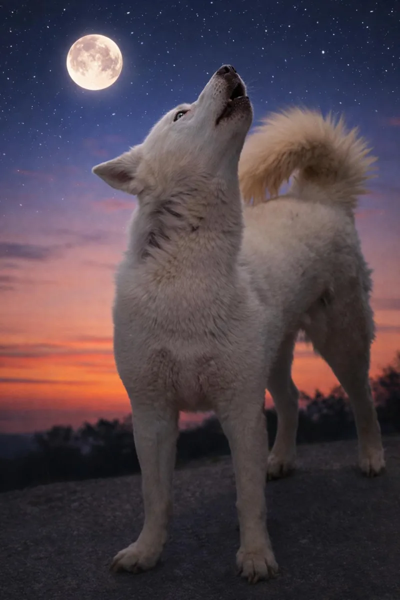 An adult large-sized female White / Cream Siberian Husky dog named Skylar for adoption in Amityville, NY