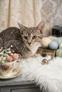 A baby medium-sized male Domestic Short Hair cat named Giorgio for adoption in Spring Lake, NJ