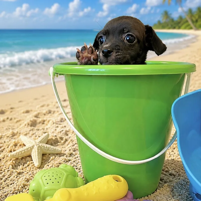 A baby small-sized female Black Chihuahua dog named Beans for adoption in Sacramento, CA