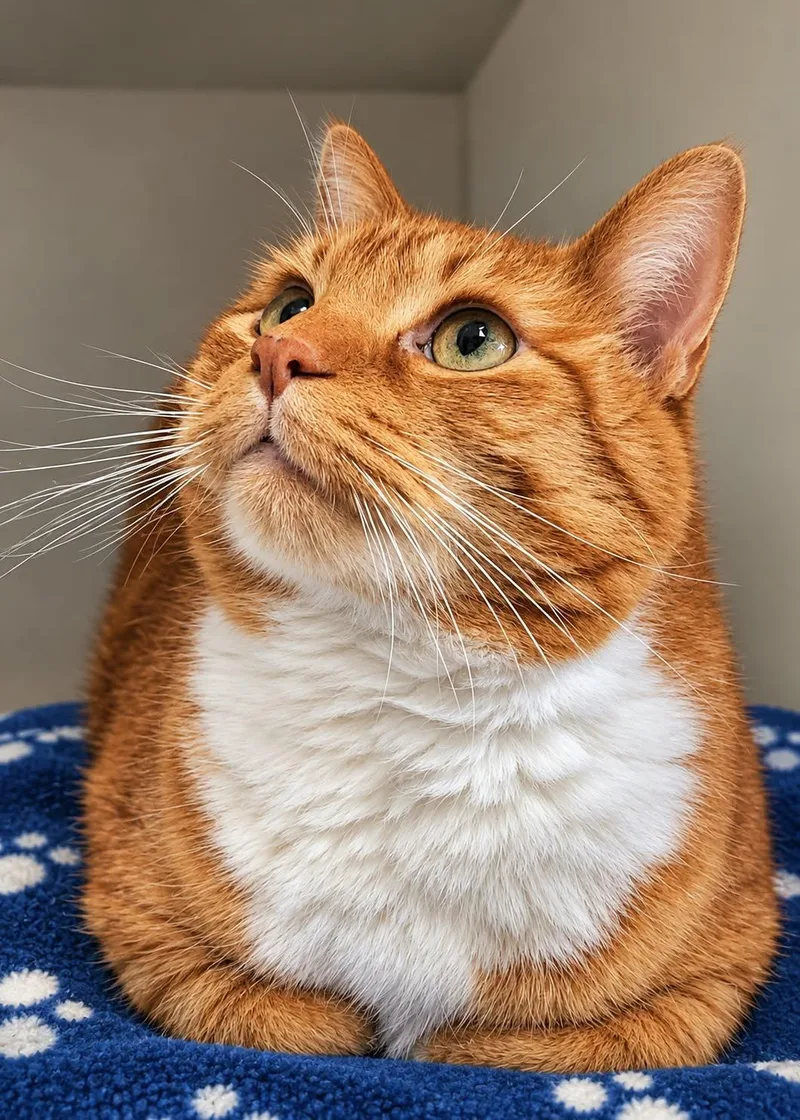 A senior medium-sized male Orange & White Domestic Short Hair cat named Cooper for adoption in Gettysburg, PA