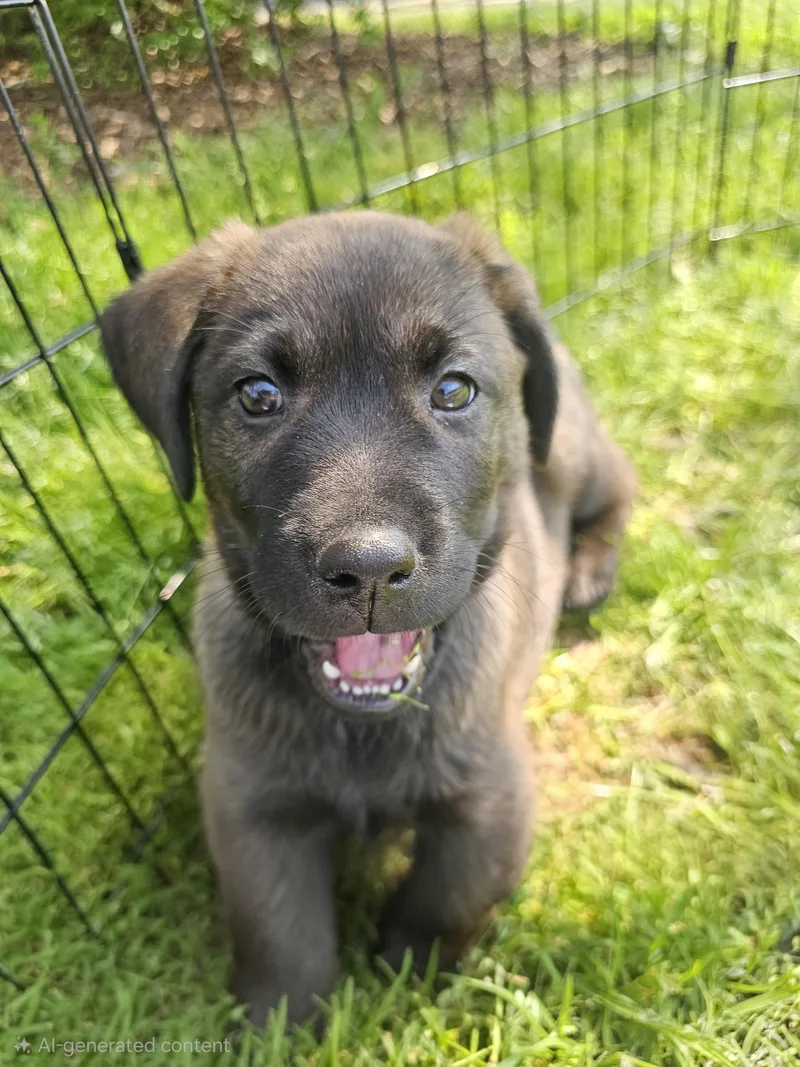 A baby medium-sized female Brown / Chocolate Hound dog named Emerald for adoption in Monroe, NC