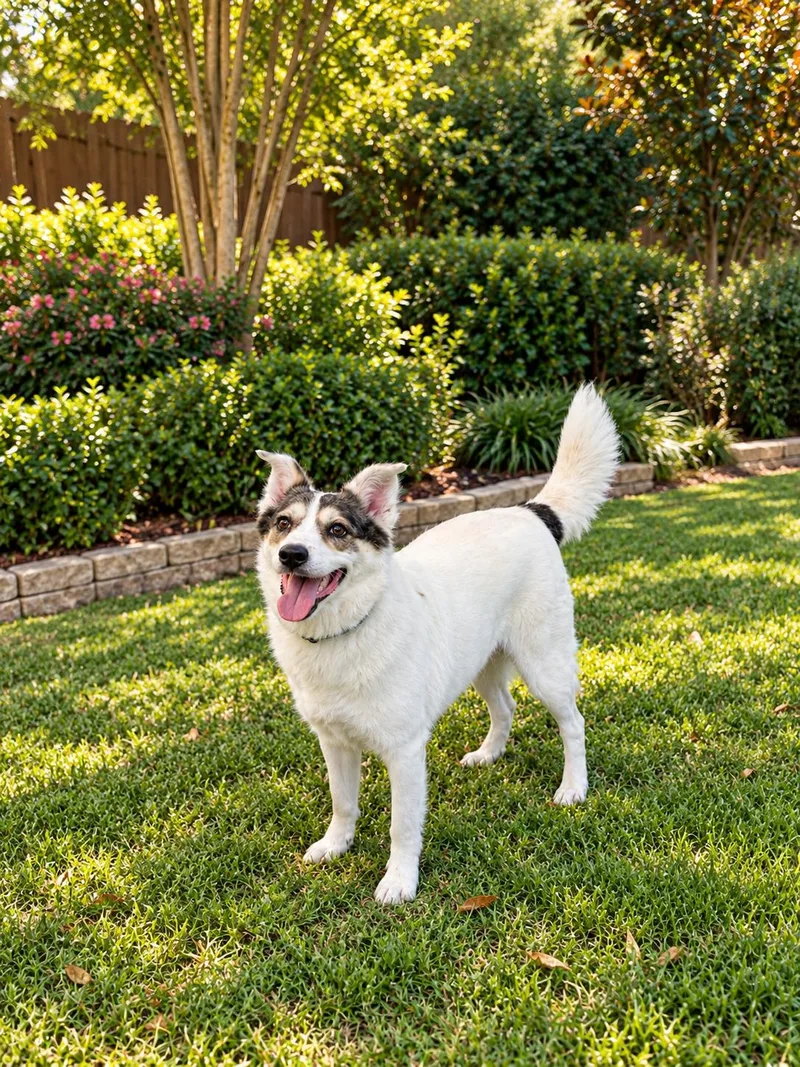 An adult medium-sized female Australian Shepherd dog named Katie for adoption in Dallas, TX