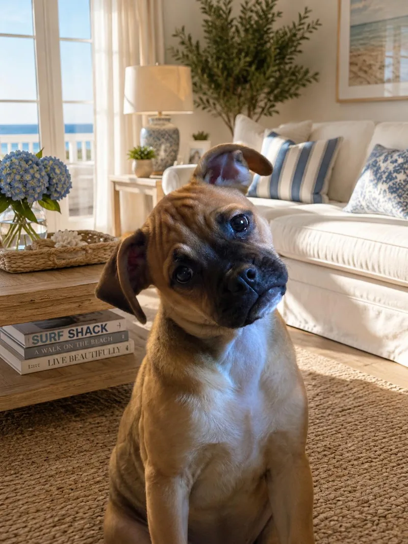 A baby medium-sized female Brown / Chocolate English Bulldog dog named Dolly for adoption in Watertown, CT