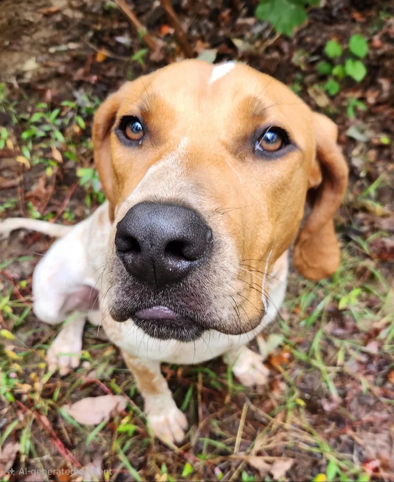 A baby large-sized male Coonhound dog named Cooper for adoption in Pelzer, SC