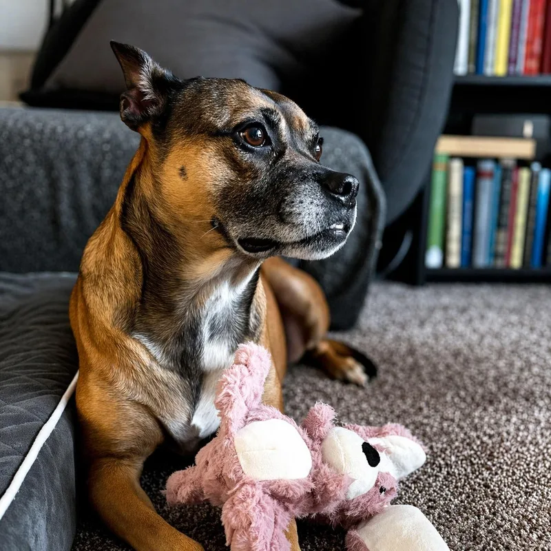 An adult medium-sized female Brown / Chocolate Boxer dog named Sadie Loyal  Affectionate for adoption in Houston, TX