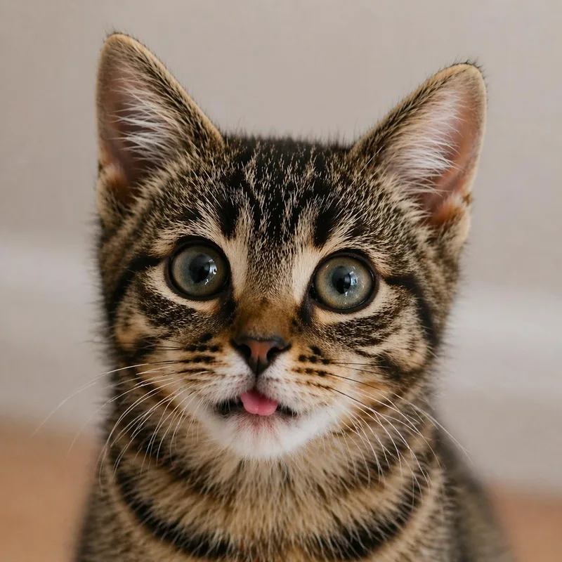 A baby medium-sized female Tabby (Brown / Chocolate) Domestic Short Hair cat named Tayzee — Tiny  for adoption in Hillsboro, TX