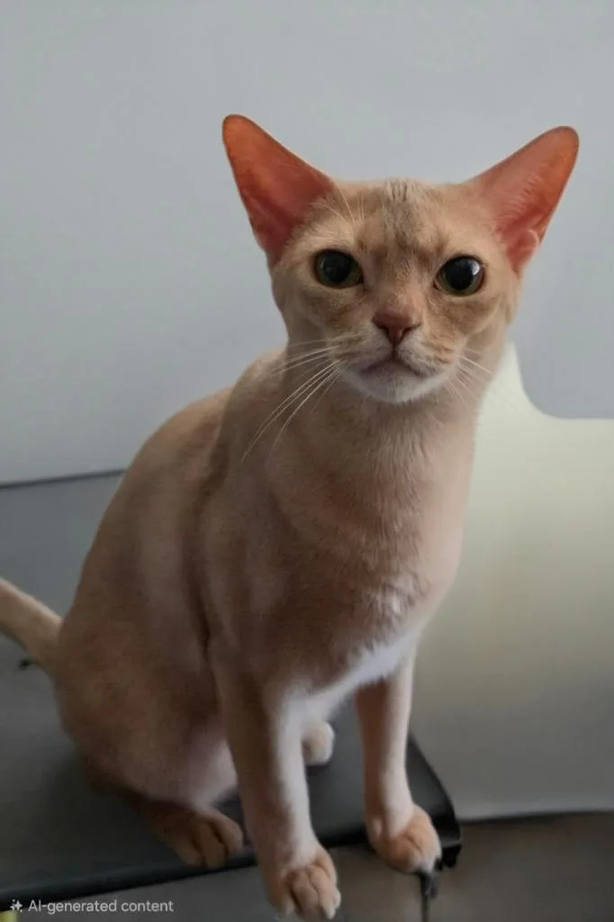 A young large-sized female Abyssinian cat named Blonde for adoption in San Jacinto, CA