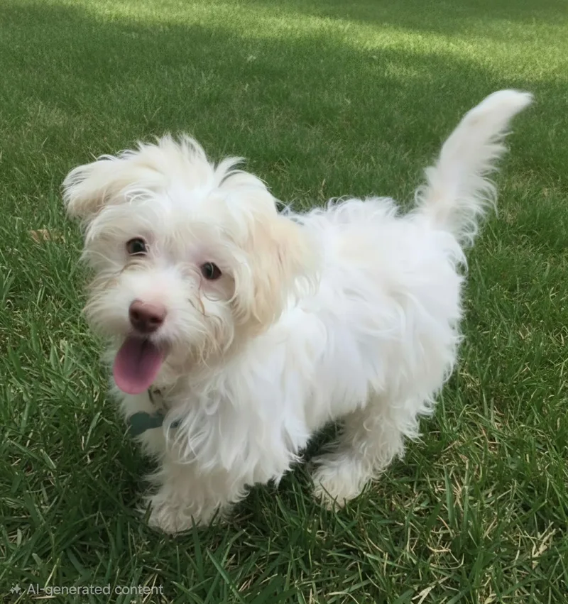 A baby small-sized female White / Cream Havanese dog named Natari for adoption in Union Grove, WI